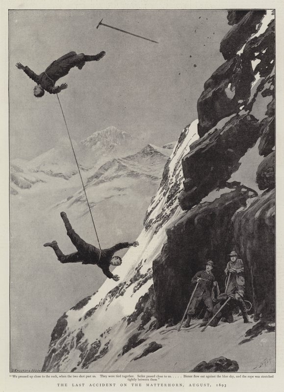 Poslední nehoda na Matterhornu, srpen 1893 od Joseph Nash