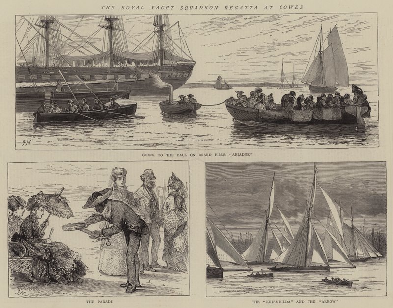 Regata královské jachtařské eskadry v Cowes od Joseph Nash