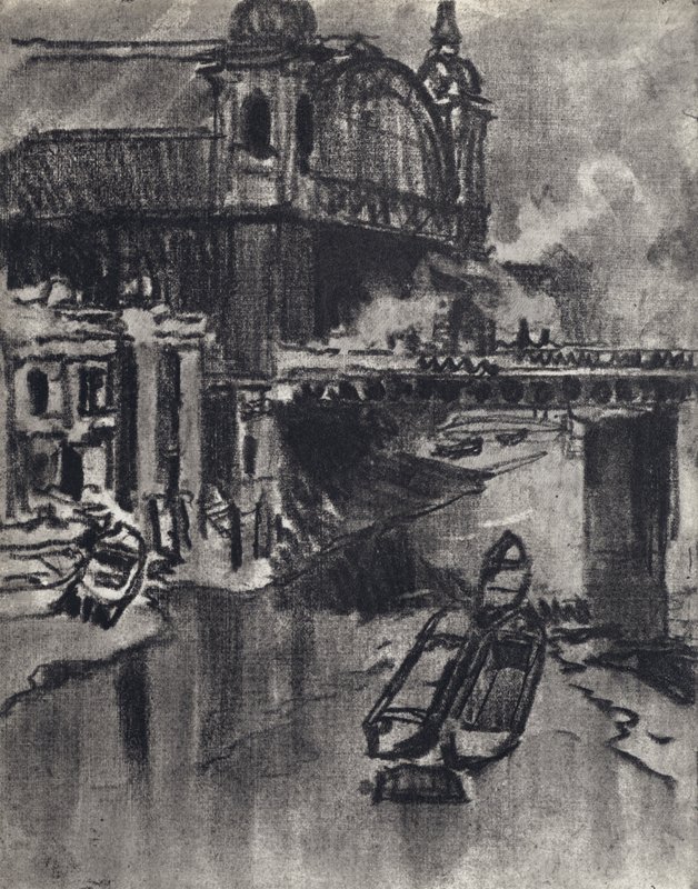 Cannon Street Station (litho) od Joseph (after) Pennell