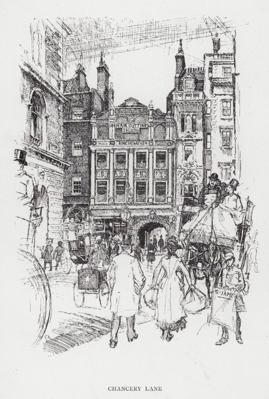 Chancery Lane (litho) od Joseph (after) Pennell