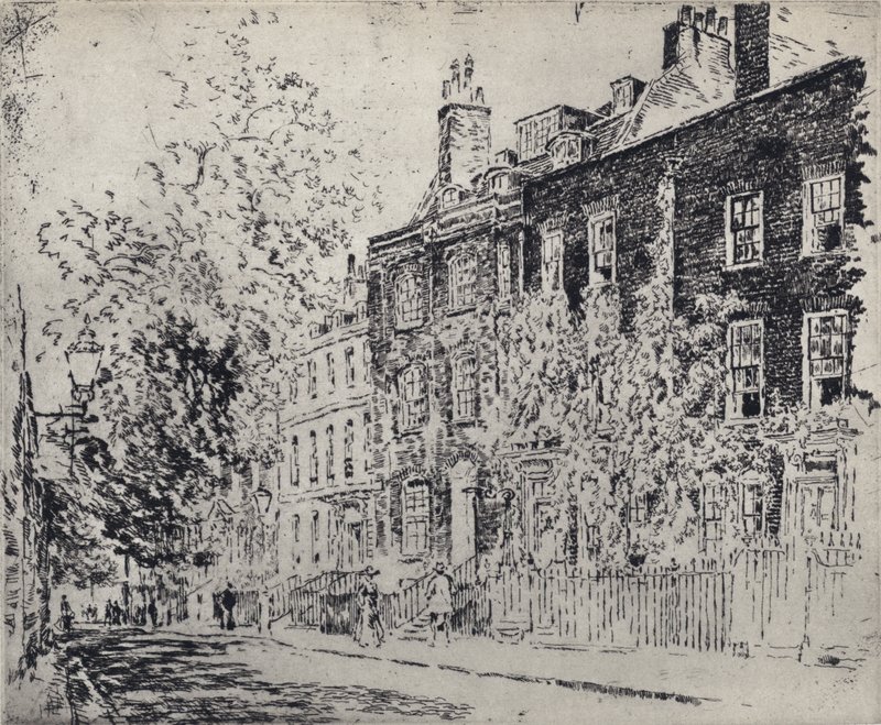 Great College Street (litho) od Joseph (after) Pennell