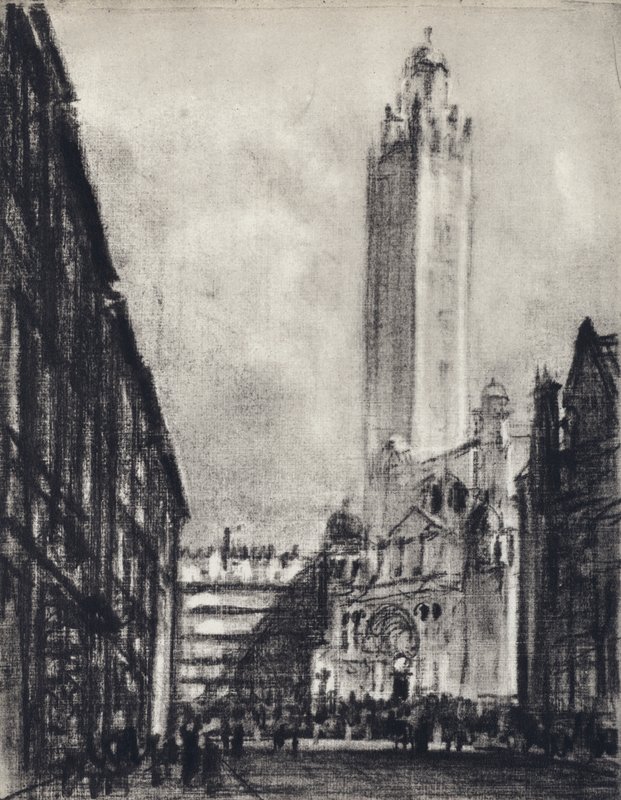Katedrála, Westminster (litho) od Joseph (after) Pennell