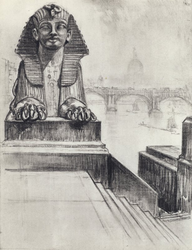 Sfinga (litho) od Joseph (after) Pennell