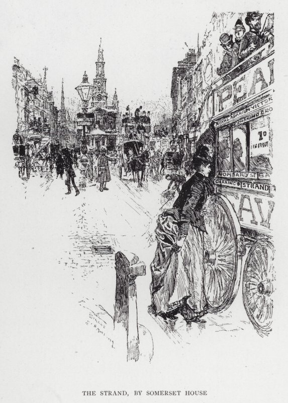 The Strand, Somerset House (litho) od Joseph (after) Pennell