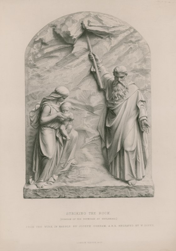 Mojžíš udeřil do skály od Joseph Durham