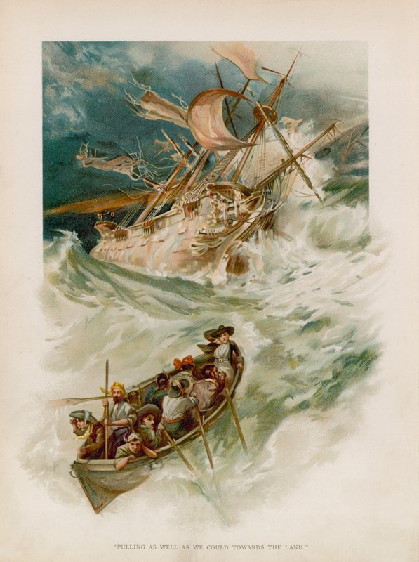Ilustrace pro Robinsona Crusoe od Joseph Finnemore