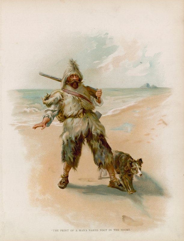 Ilustrace pro Robinsona Crusoe od Joseph Finnemore