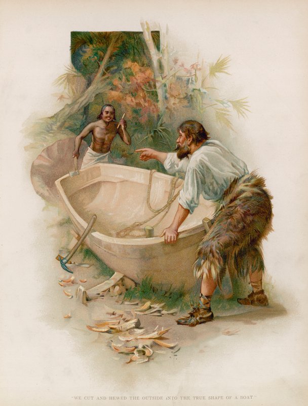 Ilustrace pro Robinsona Crusoe od Joseph Finnemore
