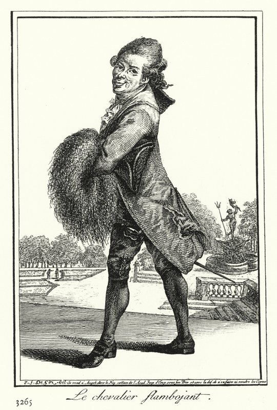 The Flamboyant Knight (rytina) od Joseph Franz von (after) Goez