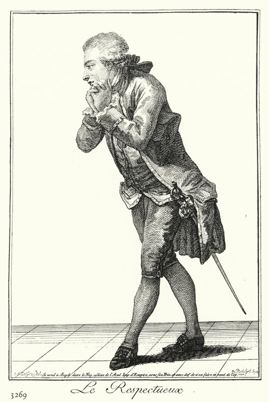 Úctivý muž (rytina) od Joseph Franz von (after) Goez