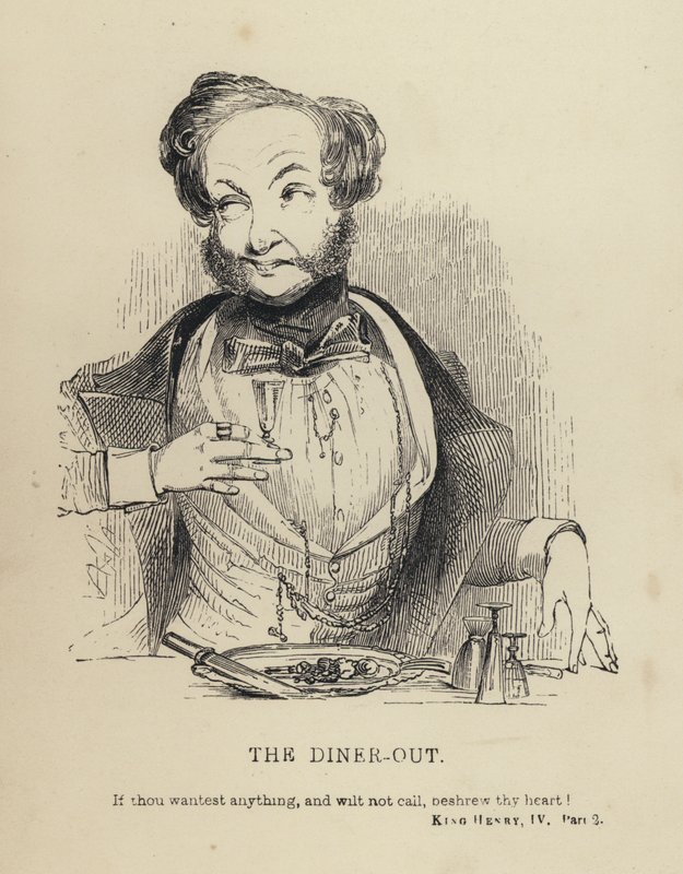 Kenny Meadows: The Diner-Out (rytina) od Joseph Kenny (after) Meadows