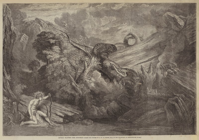 Apollón zabíjí krajtu od Joseph Mallord William Turner