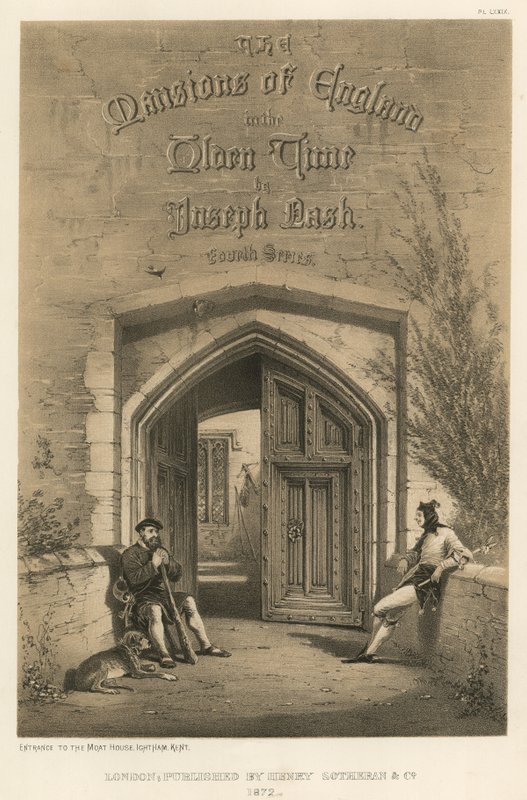 Vchod do Moat House, Ightham, Kent od Joseph Nash