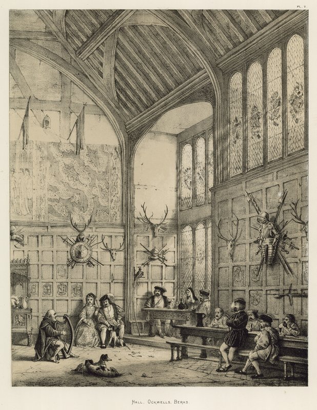 Hall, Ockwells, Berks od Joseph Nash