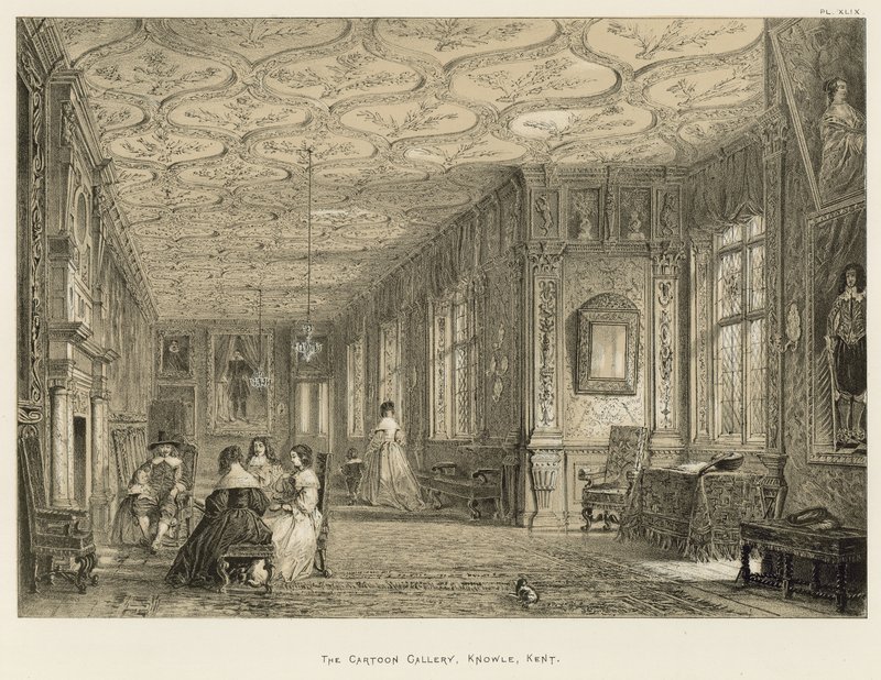 Cartoon Gallery, Knowle, Kent od Joseph Nash