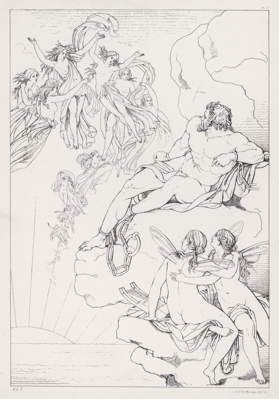 Shelleys Prometheus Bez závazků, zákon I od Joseph Noel after Paton