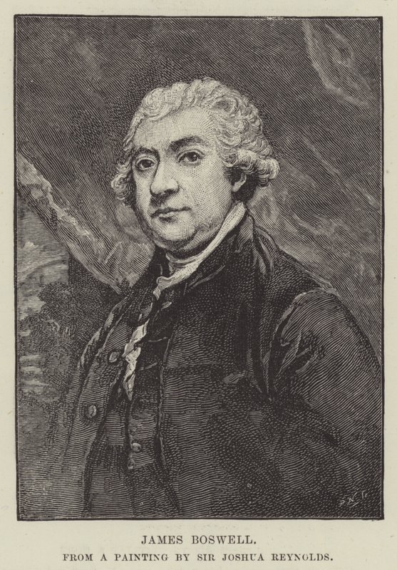 Rytina James Boswell od Joshua Reynolds