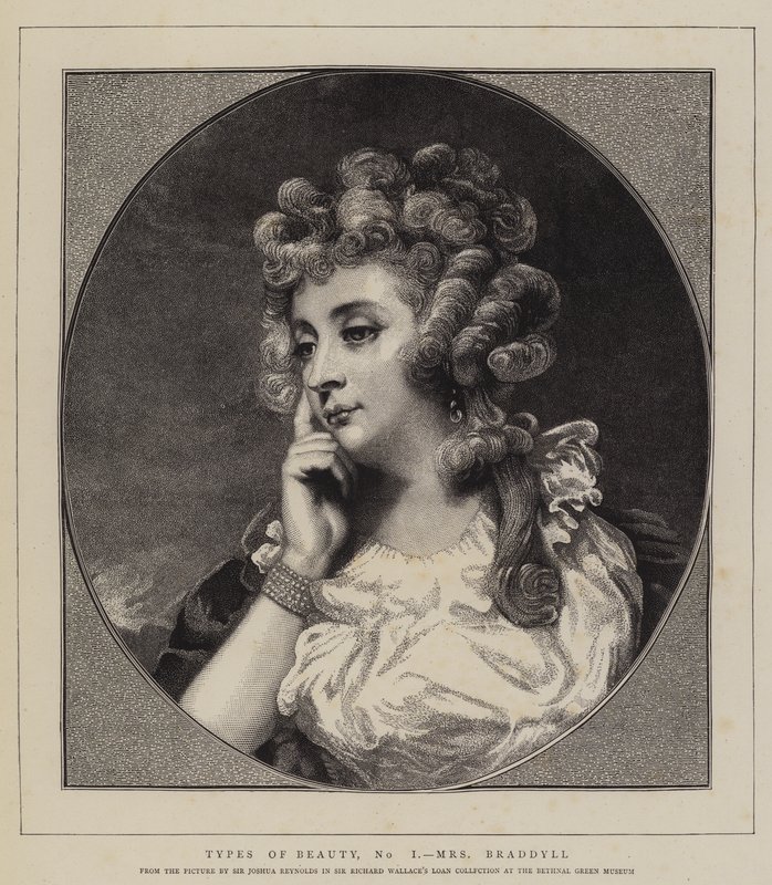 Typy krásy, č. I, paní Braddyllová od Joshua Reynolds
