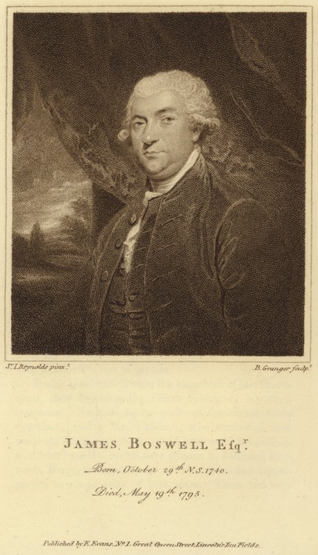James Boswell (rytina) od Joshua (after) Reynolds