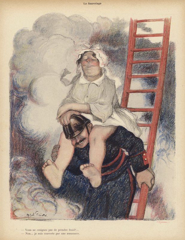 Záchrana (barevné lito) od Jules Abel Faivre