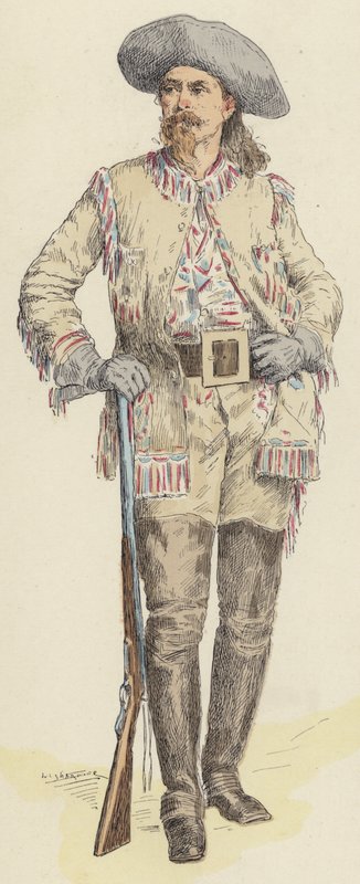 Buffalo Bill (barevné lito) od Jules Arsene (after) Garnier