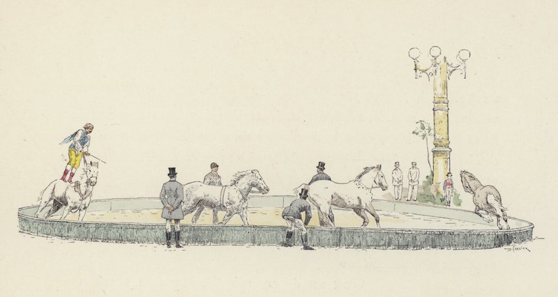 Koňský akt (barva litho) od Jules Arsene (after) Garnier