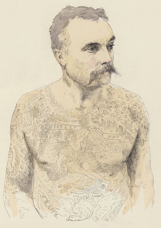 Tetování (barevné lito) od Jules Arsene (after) Garnier