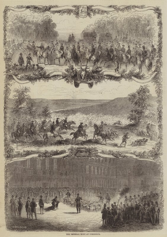 Imperiální hon v Compiegne od Jules Gaildrau