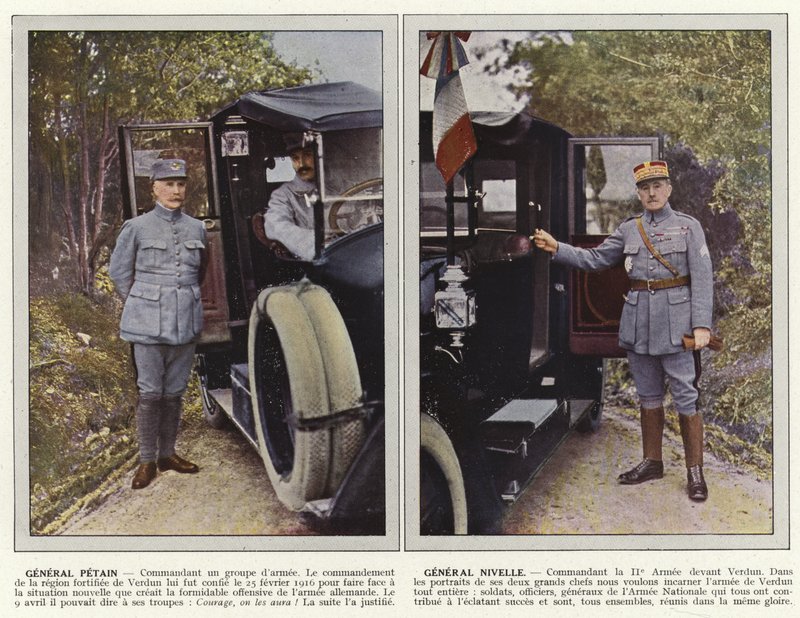 Generál Pétain, generál Nivelle od Jules Gervais Courtellemont