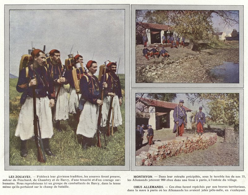 Zouaves, Monthyon, německé granáty od Jules Gervais Courtellemont