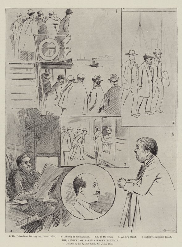 Příjezd Jabez Spencera Balfoura od Julius Mandes Price