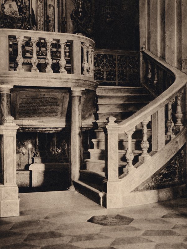 Jeremiášova jeskyně (černobílá fotografie) od Karl Grober