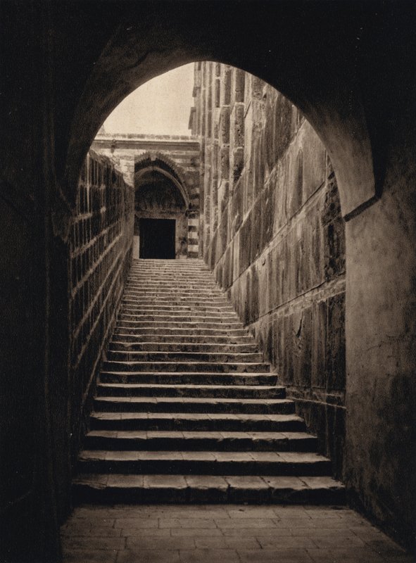 Hebron, Haram, Schody (č/b foto) od Karl Grober