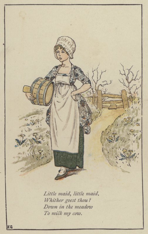 Malá služebná, malá služebná (barva litho) od Kate (after) Greenaway