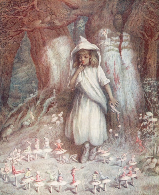 Prsten elfa (barevná litografie) od Kate (after) Greenaway