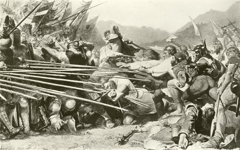 Arnold Winkelried v Sempachu (hlubotisk) od Konrad Grob