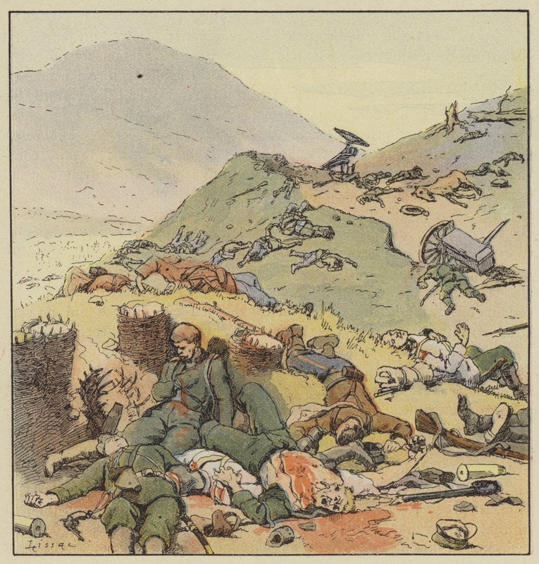 Plátek opuštěný Rusy, Liao-jang od L. Malespine