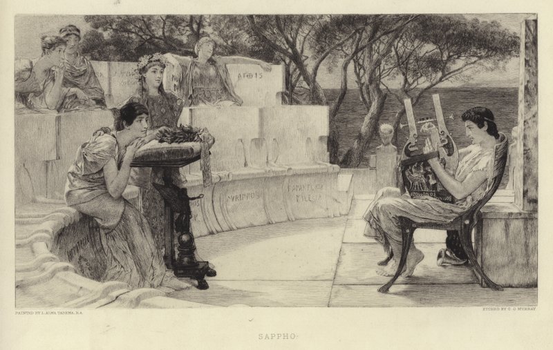 Sapfó od Lawrence Alma Tadema