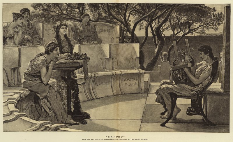 Sapfó od Lawrence Alma Tadema
