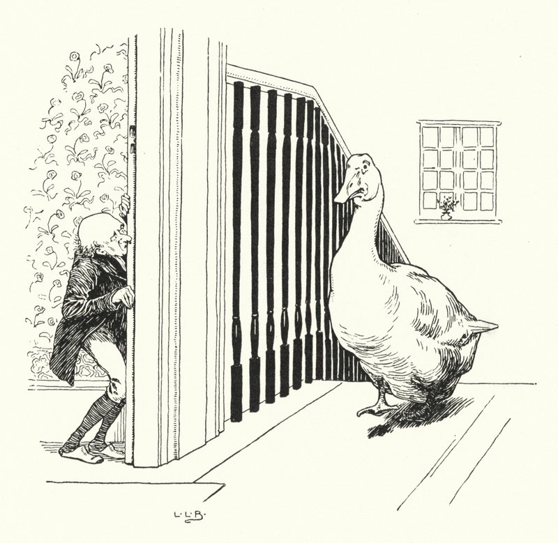 Husí, husí, gander (rytina) od Leonard Leslie Brooke