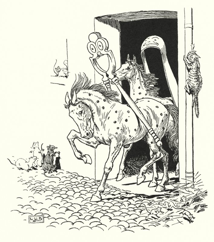 Louskáčky a kleště na cukr (litho) od Leonard Leslie Brooke