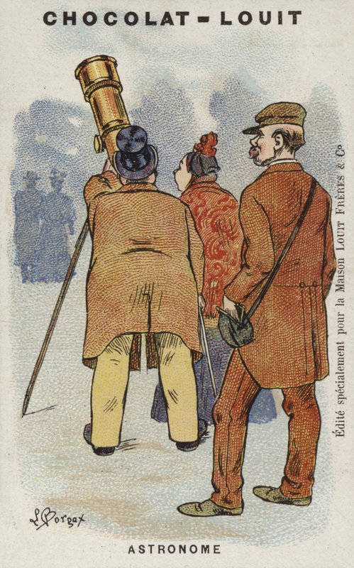 Astronom (chromolitho) od Louis Borgex