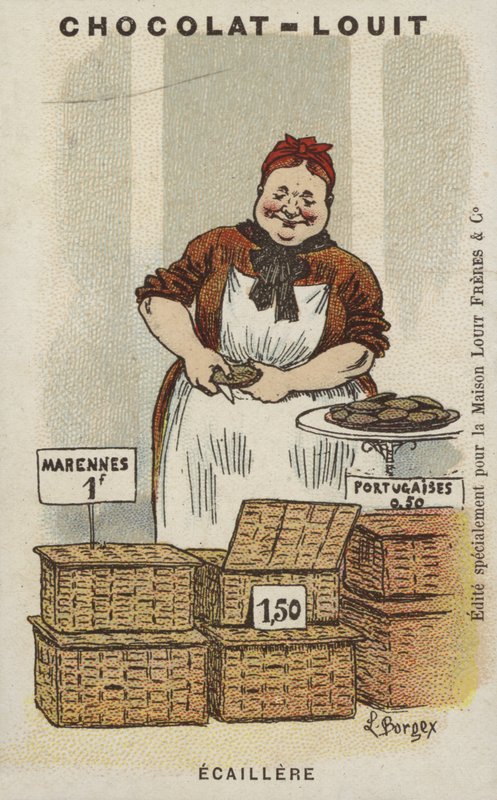 Ecaillere (chromolitho) od Louis Borgex
