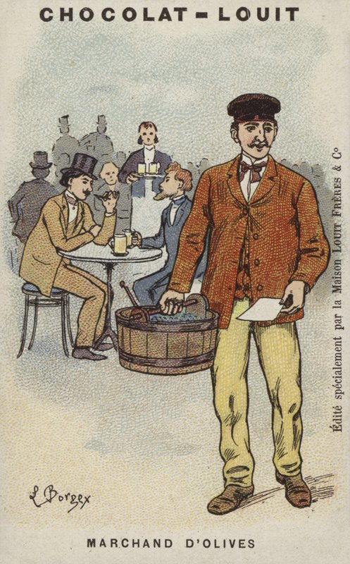 Olive Merchant (chromolitho) od Louis Borgex
