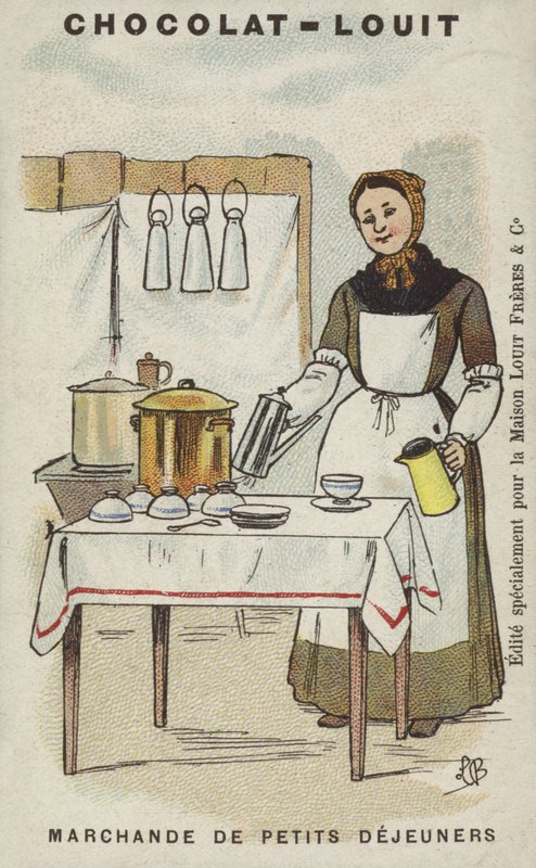 Prodejce snídaní (chromolitho) od Louis Borgex