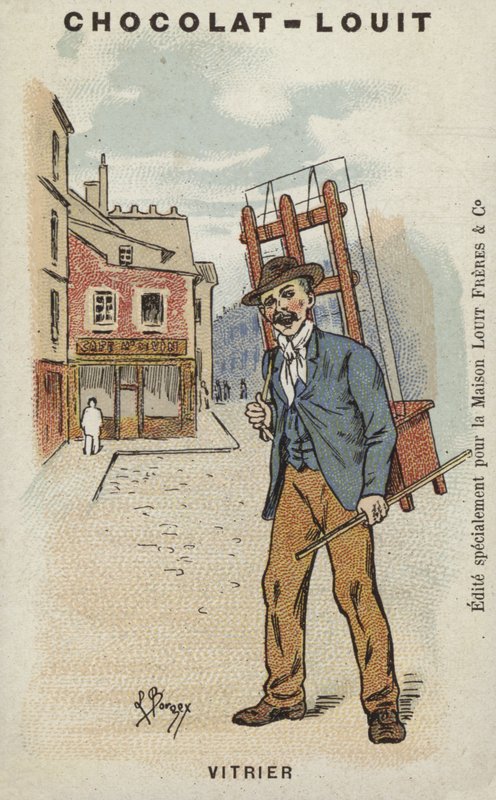 sklenář (chromolitho) od Louis Borgex