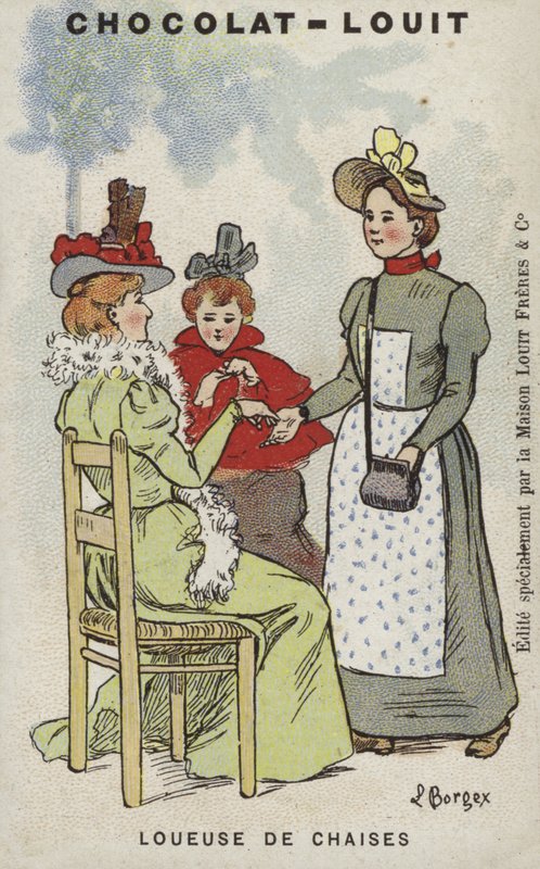 Pronájem židlí (chromolitho) od Louis Borgex