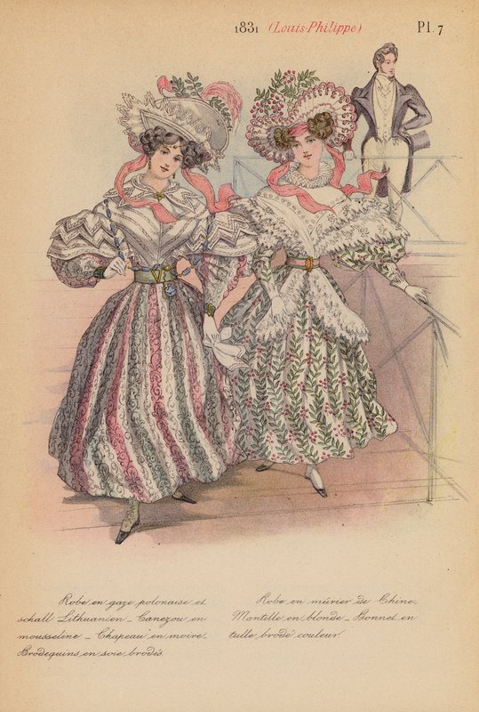 Francouzská móda: (barevná litografie). od Louis Colas