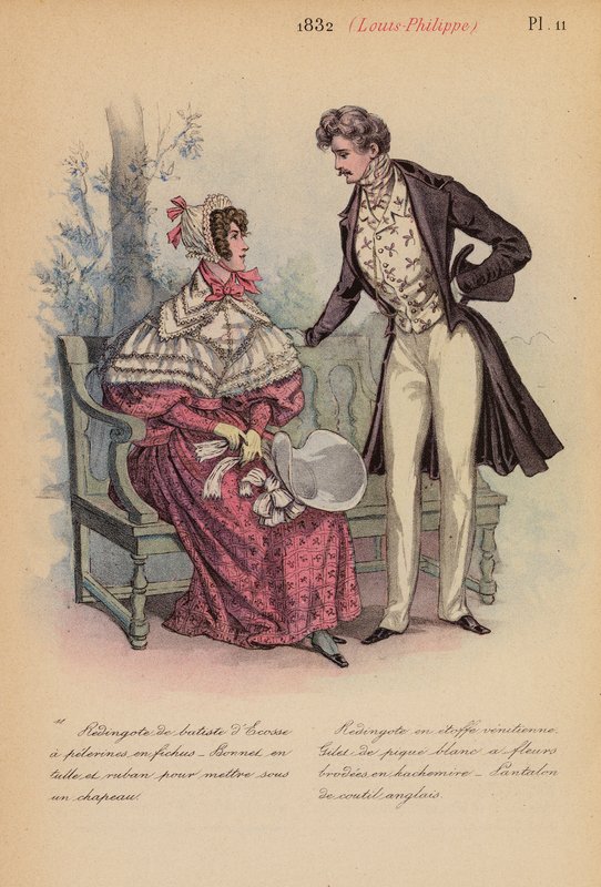 Francouzská móda: (barevná litografie). od Louis Colas