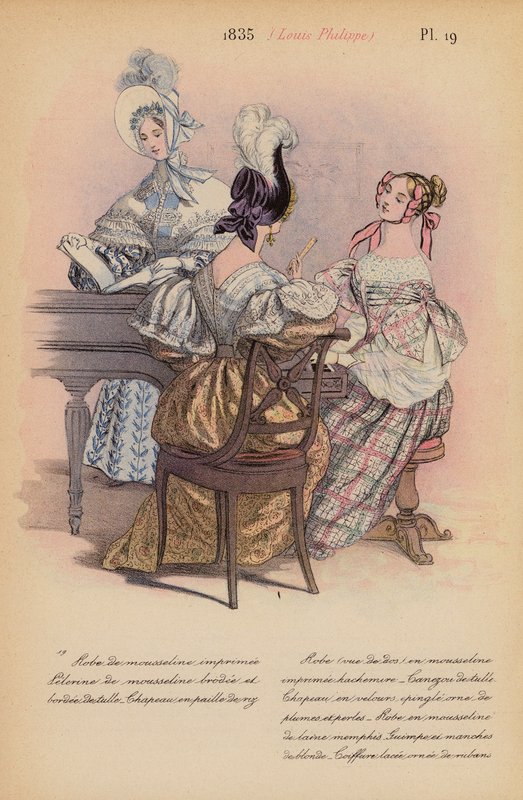 Francouzská móda: (barevná litografie). od Louis Colas
